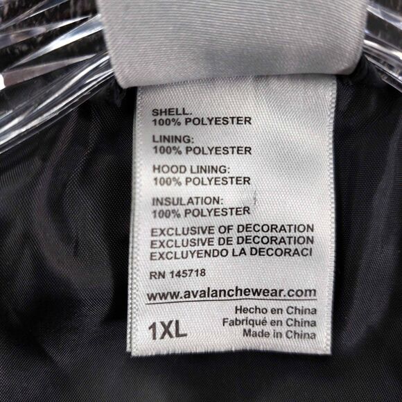 Avalanche Jacket Womens 1XL Gray Knit Fleece Full Zip Insulated Outdoors Hiking - Picture 8 of 9